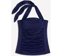 Boden Boden Navy Blue Kythira Ruched Tankini Top