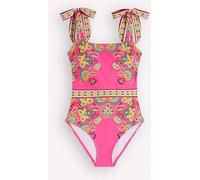Boden Boden Pink Bow Tie Shoulder Swimsuit