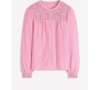 Boden Boden Pink Elsa Smocked Yoke Jersey Shirt Pink EU 42 (UK 14)