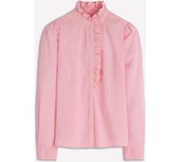 Boden Boden Pink Isabel Ruffle Cotton Shirt Pink EU 48 (UK 20)