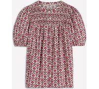 Boden Boden Pink Mya Short Sleeve Smocked Shirt Pink 36