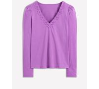 Boden Boden Purple Floral Lace V-Neck Top