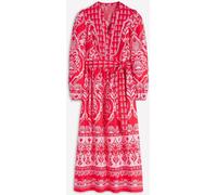 Boden Boden Red Cary Cotton Midi Dress Red EU 40 Regular (UK 12 R)
