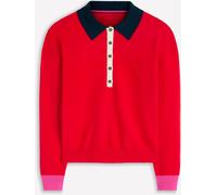 Boden Boden Red Lara Cotton Henley Jumper