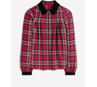 Boden Boden Red Velvet Collared Check Shirt Red EU 38 (UK 10)
