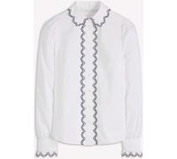 Boden Boden White Embroidered Cotton Shirt White 14