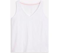 Boden Boden White Regular V-Neck Slub 100% Cotton Vest