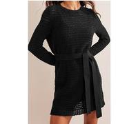 Boden Crochet Knit Dress Black Taille: 12L | Robes Mini Outlet | Femme | Le Noir