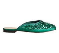 Boden Jewelled Flat Mules Grn Taille: 41 | Mules Outlet | Femme |