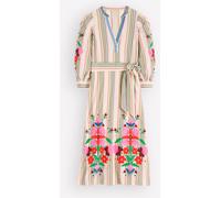 Boden Robe Boden Octavia en coton Crème EU 44 Regular (UK 16 R)