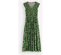 Boden Robe mi-longue Boden en jersey smocké Vert EU 44 Regular (UK 16 R)