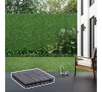 BodenMax Dalles clipsables en ardoise | Intérieur/extérieur : dalle jardin, terrasse, balcon, piscine | Motif romains | 30x30cm | 2 carreaux = 0,18m²