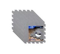 BodenMax Tapis Puzzle EVA - Tapis de Sol Sport Anti Bruit & Antidérapant - Dalles Clipsables 30x30x1cm | 18 pièces + Bordures | Protection Sol Fitness, Garage, Maison | Gris | 1,66m²