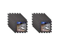 BodenMax Tapis Puzzle EVA - Tapis de Sol Sport Anti Bruit & Antidérapant - Dalles Clipsables 30x30x1cm | 36 pièces + Bordures | Protection Sol Fitness, Garage, Maison | Noir | 3,32m²