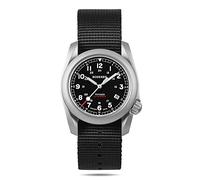 BODERRY Montre Militaire Automatique en Titane pour Homme - 40 mm - Fonction Jour et Date - Étanche à 100 m - avec Bracelet en Nylon - Mouvement mécanique Japonais et Couronne vissée - Voyager