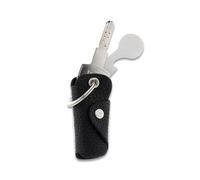 Bodesa Valore Étui à clés de qualité supérieure en cuir véritable - Étui à clés avec décapsuleur de chariot - Organiseur de clés pour 1 à 5 clés - Porte-clés avec décapsuleur, Noir élégant, 7,3 x 3,5