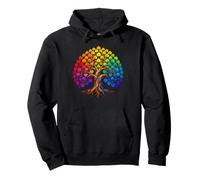 Bodhi Arbre Bouddhisme Symbole Spiritualité Vitrail Art Sweat à Capuche