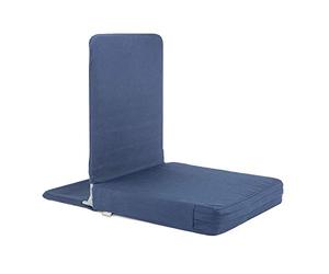 Bodhi Chaise de Sol Mandir Pliable XL | Siège de méditation avec Coussin d'assise épais | Confortable avec Dossier rembourré | Housse Lavable | Idéal pour Yoga et méditation (Bleu Nuit, Pliable, XL)