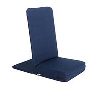 Bodhi Chaise de Sol Mandir | Siège de méditation avec Coussin d'assise épais | Chaise de Sol Confortable avec Dossier rembourré | Housse Lavable | Idéal pour Yoga et méditation (Bleu Nuit, Standard)