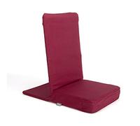 Bodhi Chaise de Sol Mandir | Siège de méditation avec Coussin d'assise épais | Chaise de Sol Confortable avec Dossier rembourré | Housse Lavable | Idéal pour Yoga et méditation (Bordeaux, Standard)
