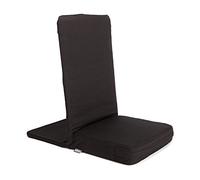 Bodhi Chaise de Sol Mandir | Siège de méditation avec Coussin d'assise épais | Chaise de Sol Confortable avec Dossier rembourré | Housse Lavable | Idéal pour Yoga et méditation (Noir, Standard)