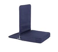 Bodhi Chaise de Sol Pliable | Siège de méditation avec Coussin d'assise épais | Chaise de Sol Confortable avec Dossier rembourré | Housse Lavable | Idéal pour Yoga et méditation (Bleu Nuit, Pliable)