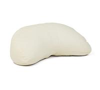 Bodhi Coussin de méditation en forme de croissant de lune - Yogi Moon Eco - Housse 100 % coton bio - Coussin de yoga et méditation en forme de croissant de lune avec rembourrage de sarrasin - écru