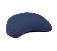 Bodhi Coussin de méditation en Forme de Croissant de Lune - Yogi Moon Eco - Housse 100% Coton Bio - Rembourrage cosses de Sarrasin - Bleu foncé