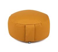 Bodhi Coussin de méditation Rondo ECO | Coussin de yoga avec garnissage en épeautre bio | Housse 100 % coton | Housse lavable avec dragonne pratique | Hauteur 20 cm (jaune miel)