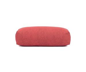 Bodhi Coussin de Yoga Salamba | Collection Maharaja | Rectangulaire | Housse Lavable en Coton Avec Garnissage en Épeautre | Accessoire Pour Restauratif et Yin (Mayuri/Rouge Foncé)