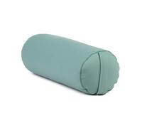 bodhi Coussin de yoga | Série ECO | Rouleau de yoga avec rembourrage en kapok | Housse lavable en 100 % coton bio | Coussin de yoga pour yoga restaurable | Grand 65 x 22 cm (bleu minéral)