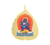 Bodhi en cuivre pour décoration de feuille avec huit gardiens, dieu jaune de la richesse, Ksitigarbha et Jambhala noir, statue de Bouddha en métal pour décoration d'intérieur et protection, doré