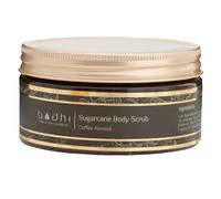 BODHI® Gommage corporel Sucre de canne et café / 250 ml à l'huile de coco et au beurre de karité, anti-cellulite, pour nutrition de la peau et énergie, bio & végétalien, 98% naturel..