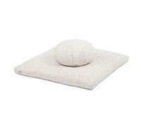 Bodhi Kit de méditation | Collection Maharaja | Tapis de méditation (zabuton) & coussin de méditation Rondo/Zafu | Avec rembourrage en épeautre bio | Housse en coton | Tapis de méditation