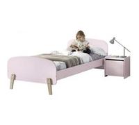 Pack Lit 90x200cm + Chevet 1 Porte Rose - BODHI PINK -