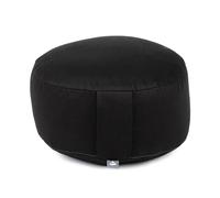Bodhi Rondo ECO Coussin de méditation | Coussin de yoga avec rembourrage en épeautre bio | Housse 100 % coton | Housse lavable avec dragonne pratique | Hauteur 20 cm (noir)