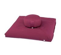 Bodhi Rondo Kit de méditation Eco avec coussin de méditation et zabuton, Aubergine (épeautre)