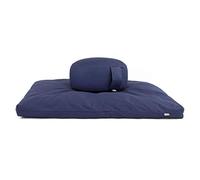 Bodhi Rondo Kit de méditation Eco avec coussin de méditation et zabuton, Bleu foncé (épeautre)