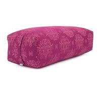 Bodhi Salamba Collection Maharaja Coussin de yoga rectangulaire avec housse lavable en coton avec rembourrage en épeautre Accessoire pour yoga restauratif et yin Lotus/Berry