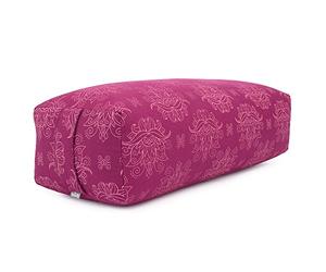 Bodhi Salamba Collection Maharaja Coussin de yoga rectangulaire avec housse lavable en coton avec rembourrage en épeautre Accessoire pour yoga restauratif et yin Lotus/Berry