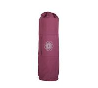 Bodhi Surya Bag Grand Sac de Yoga en Coton, pour Tapis en Laine Vierge, Format XL, avec Motif Mandala, Aubergine