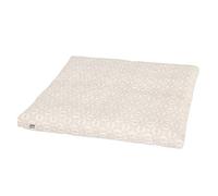 Bodhi Tapis de méditation ZABUTON | Collection Maharaja | Tapis de yoga à motifs avec housse lavable en 100 % coton | Tapis de méditation | Dimensions 80 x 80 x 6 cm (Ecru/Madurai)