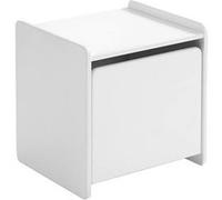 BODHI WHITE - Chevet 1 Porte avec Rebords Blanc - VIPACK Blanc G