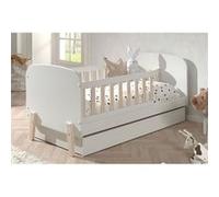 BODHI WHITE - Lit Junior 70x140cm avec Tiroir de Lit -