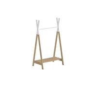 BODHI WHITE - Portant Forme Tipi en Pin Naturel et Blanc -