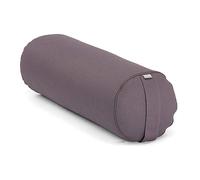 Bodhi Yoga Bolster ECO | 100% Bio-Coton | Remplissage d'epeautre Bio | Housse Lavable | Coussin de Yoga Rond Anthracite 65 x 22 cm