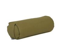 Bodhi Yoga Mini Bolster Eco | Ø 14 cm | 100 % coton biologique | Traversin avec coques de sarrasin | Coussin de yoga avec housse amovible et lavable | Rouleau de yoga pour méditation | Vert loden