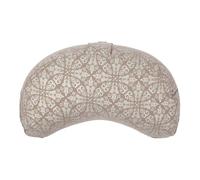 Bodhi Yogi Collection Maharaja Coussin de méditation en forme de croissant de lune, garni de cosses de sarrasin, avec housse amovible en coton, housse à motif