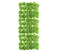 Bodhi200 Lot de 72 mini roses artificielles en mousse pour décoration de maison ou de mariage - Pompon - Couronne décorative - Fleurs vertes