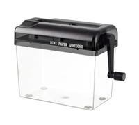 Bodhi2000 Déchiqueteuse, déchiqueteuse de papier, déchiqueteuse de papier portable, déchiqueteuse de papier manuelle, mini machine de découpe de papier pour la maison, le bureau, la papeterie, noir